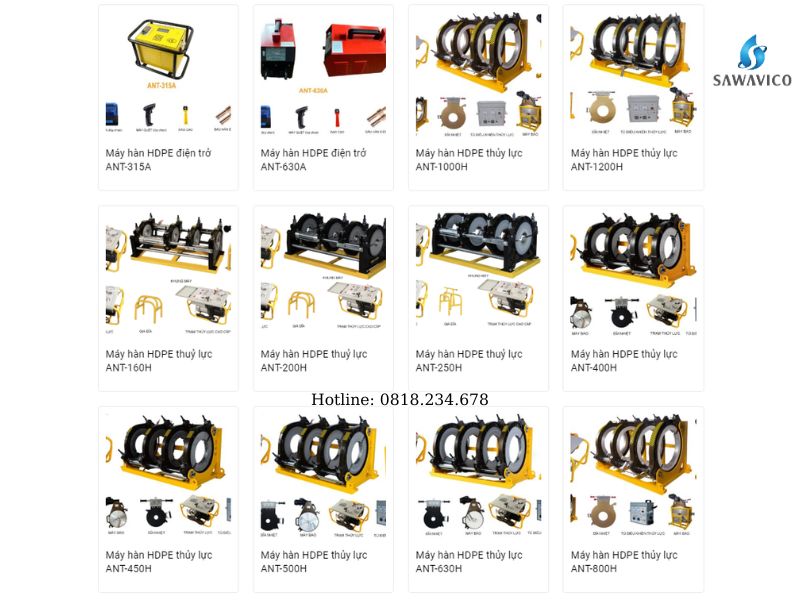 Các loại máy hàn ống nhựa HDPE