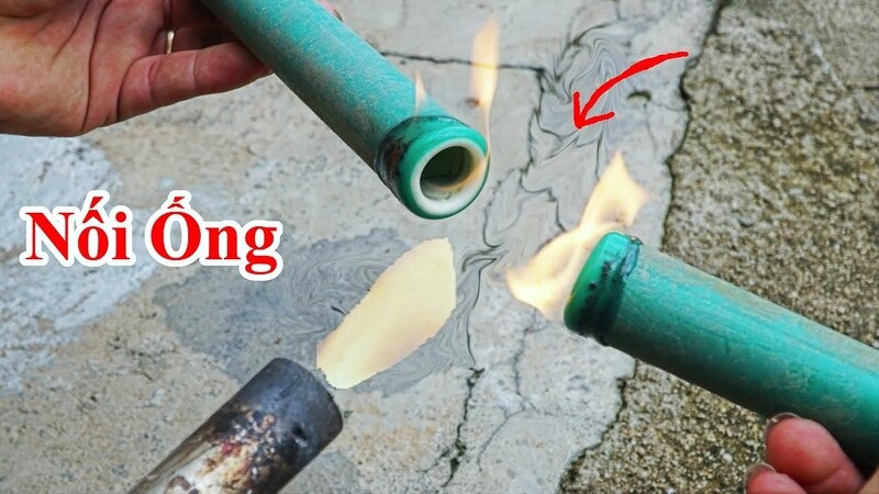 Hàn ống nhựa bằng máy khò ga