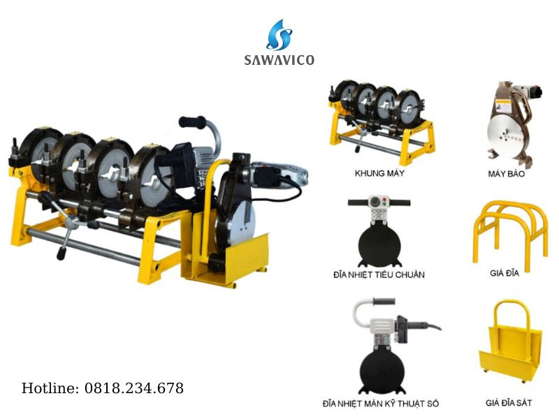 Cấu tạo và nguyên lý hoạt động của máy hàn ống HDPE 4 kẹp