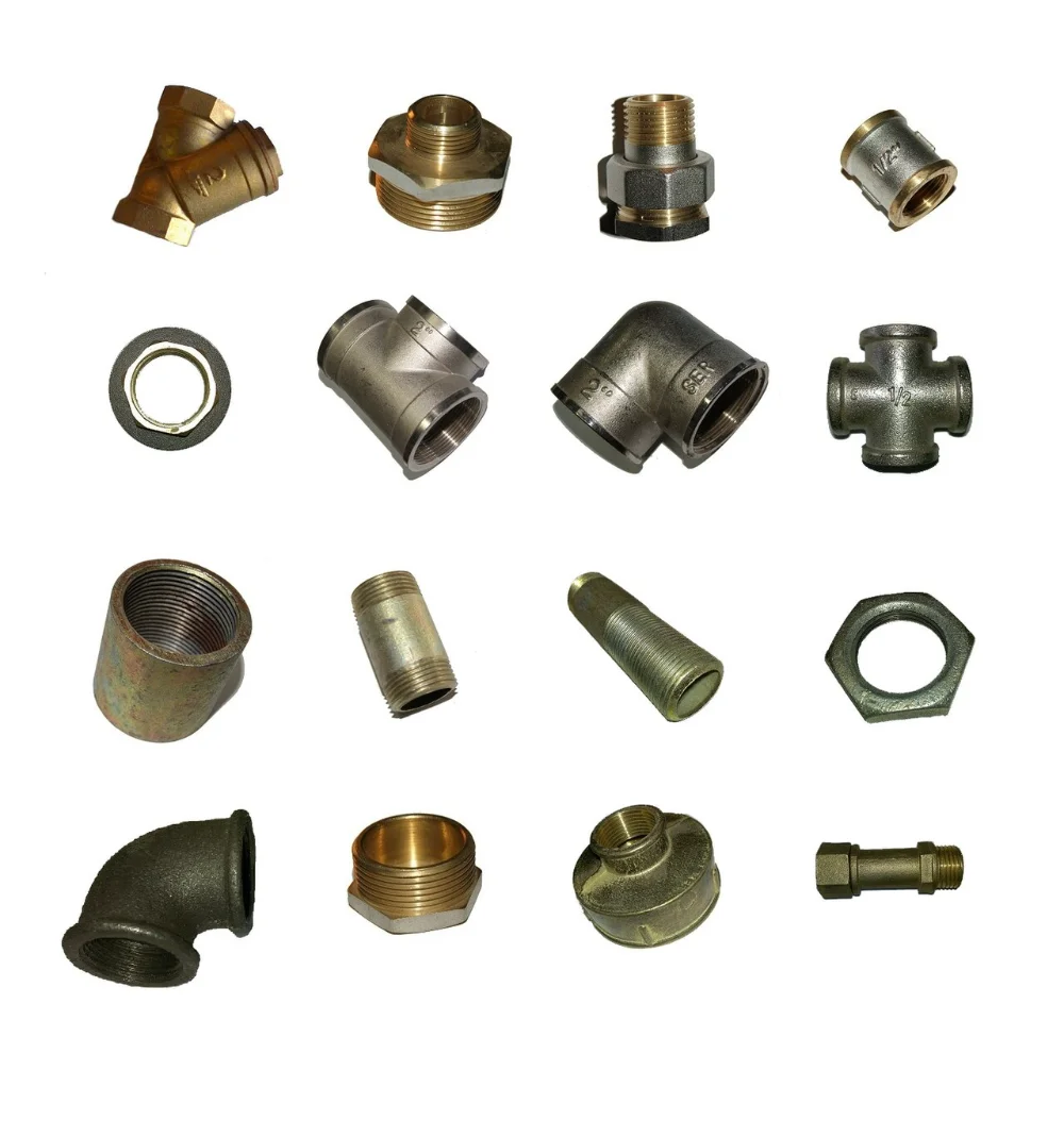 Bộ phụ kiện ren ống gồm bầu ren, măng sông, cút, tê, thập và kép